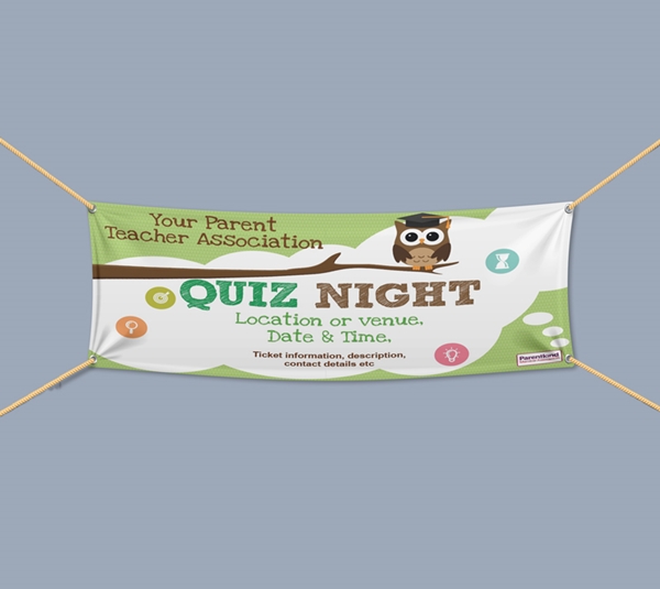Picture of Quiz Night Landscape Outdoor PVC Banner - 1m x 2m