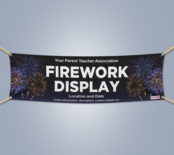 Picture of Fireworks Landscape Outdoor PVC Banner - 1m x 4m